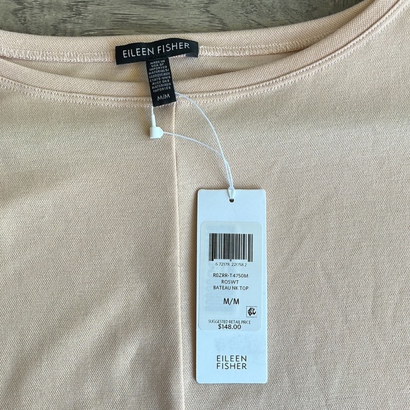 BNWT Eileen Fisher Bateau Neck Top - Picture 6 of 6